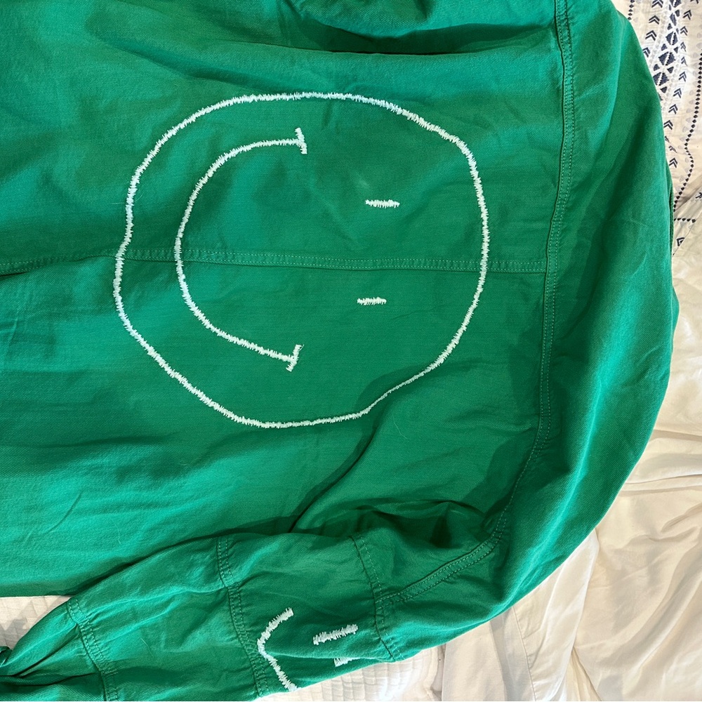 NWT Elan Green Smiley Face Jacket - Picture 3 of 3